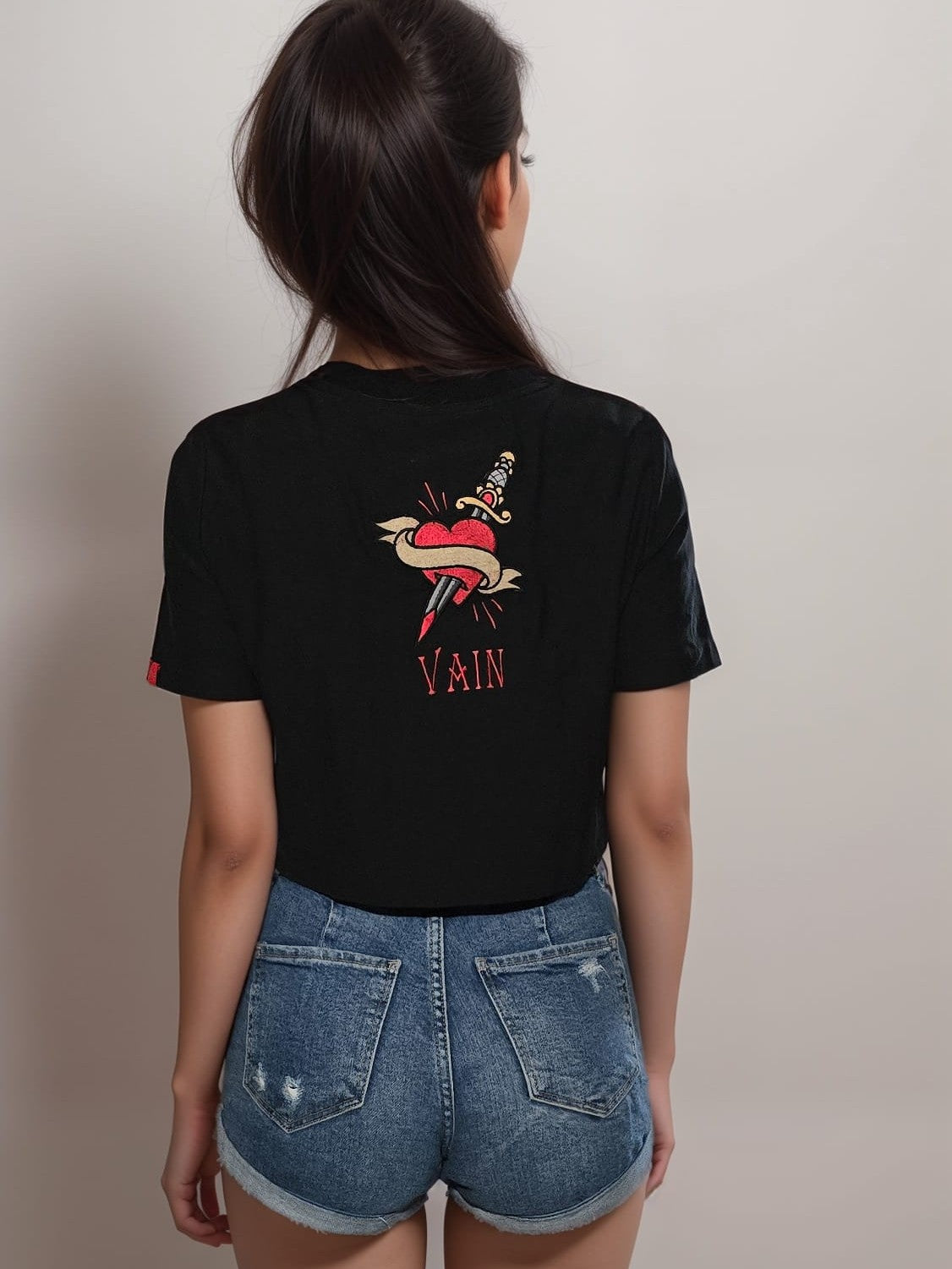 Pierced Heart by Vain Women's Crop Top